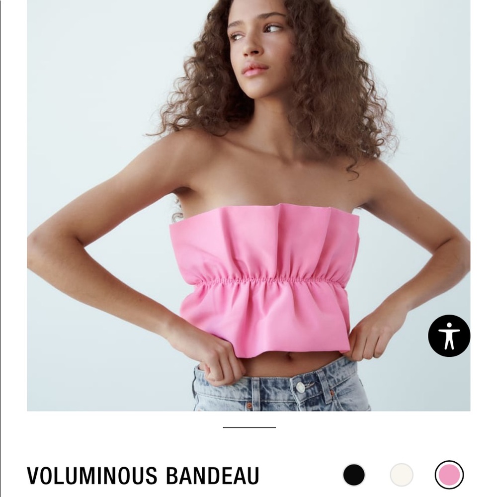 Zara Voluminous Bandeau Top - Picture 6 of 10